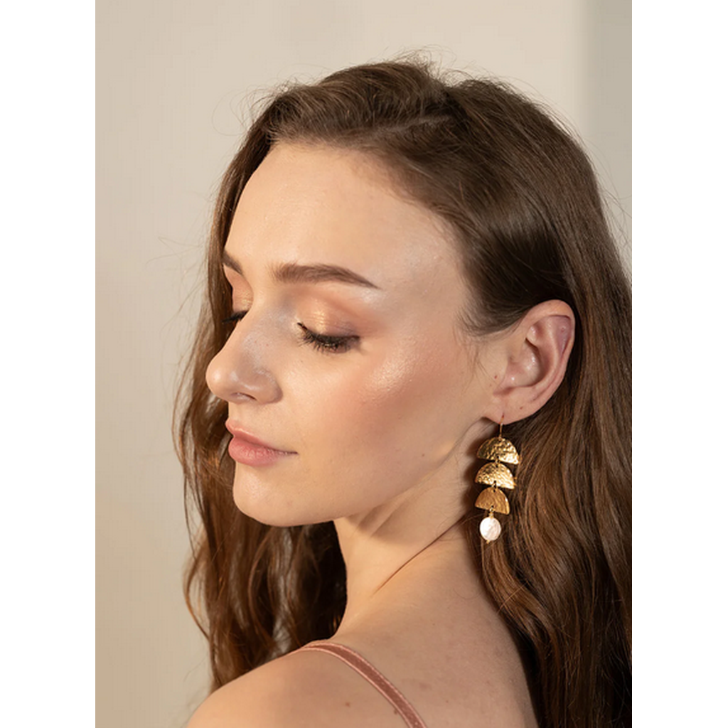 Assymetrical Half Moon Lola Earrings-Nook & Cranny Gift Store-2019 National Gift Store Of The Year-Ireland-Gift Shop