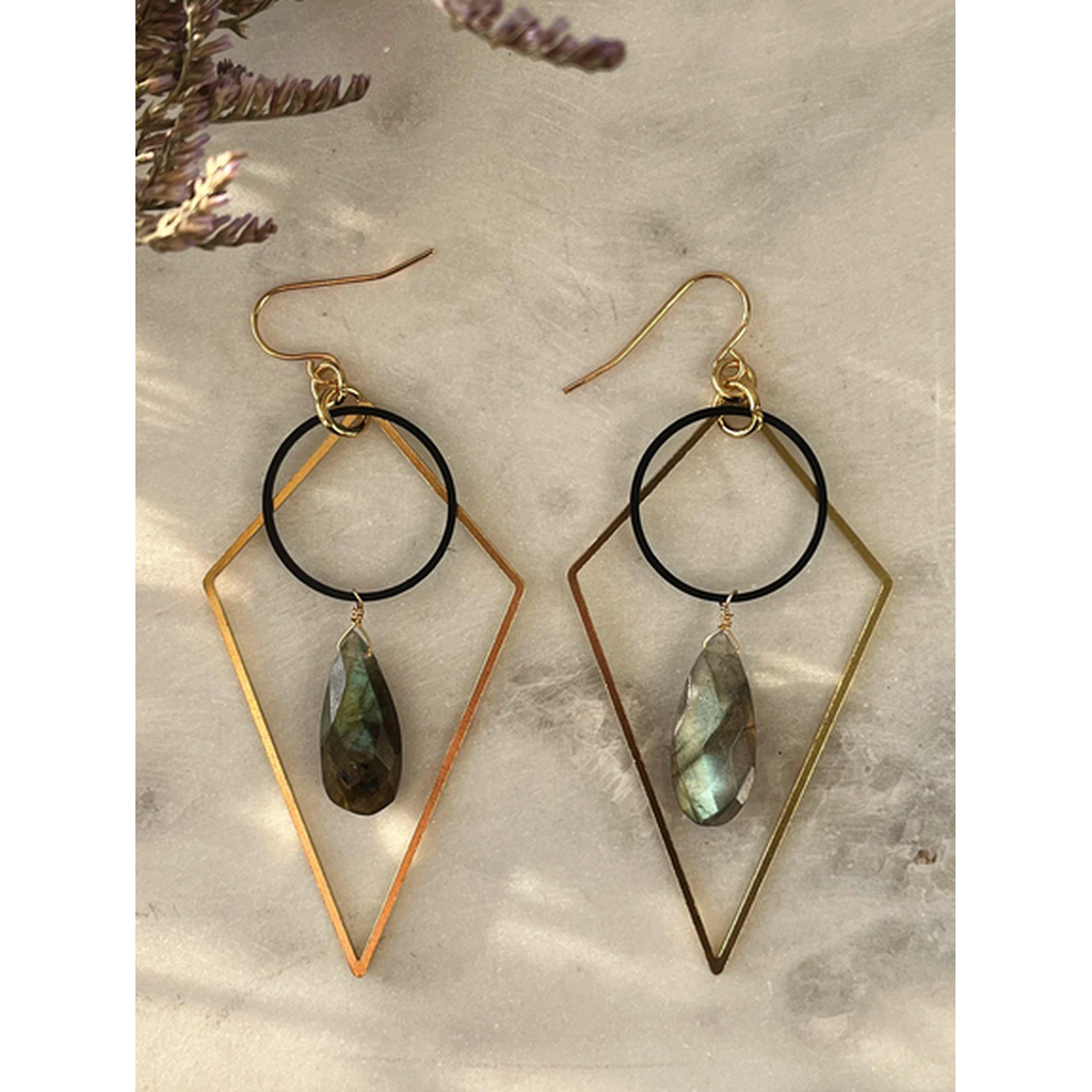 Diamond Shaped Earrings - Hecate-Nook & Cranny Gift Store-2019 National Gift Store Of The Year-Ireland-Gift Shop