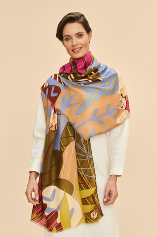 Autumn Hedgerow Print Scarf-Nook & Cranny Gift Store-2019 National Gift Store Of The Year-Ireland-Gift Shop