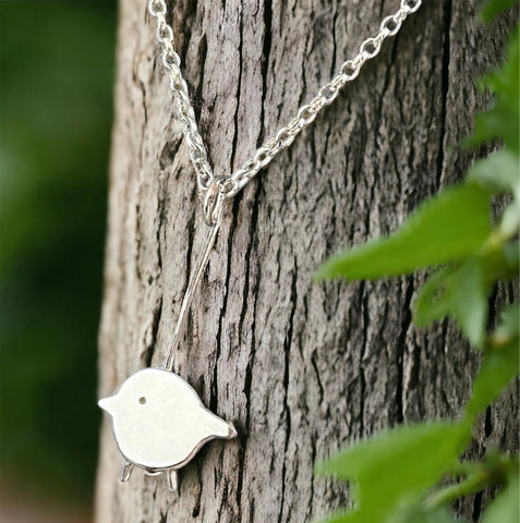 Flying Robin Pendant on 18" Sterling Silver Chain - Made in Laois!-Nook & Cranny Gift Store-2019 National Gift Store Of The Year-Ireland-Gift Shop