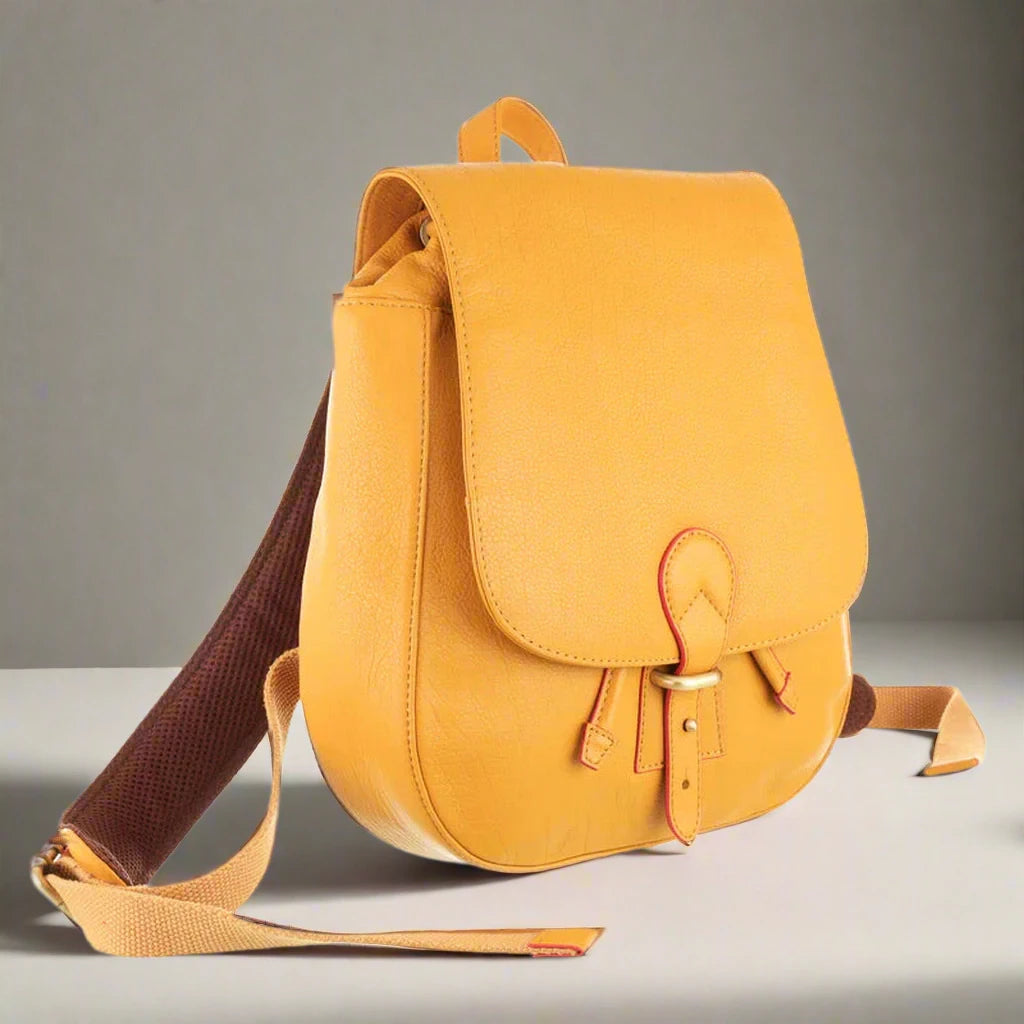 Luxury Irish Soft Leather - Marley Backpack (Mustard)-Nook & Cranny Gift Store-2019 National Gift Store Of The Year-Ireland-Gift Shop