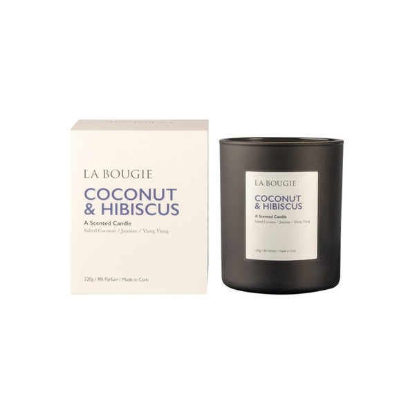 La Bougie - Coconut & Hibiscus Candle-Nook & Cranny Gift Store-2019 National Gift Store Of The Year-Ireland-Gift Shop