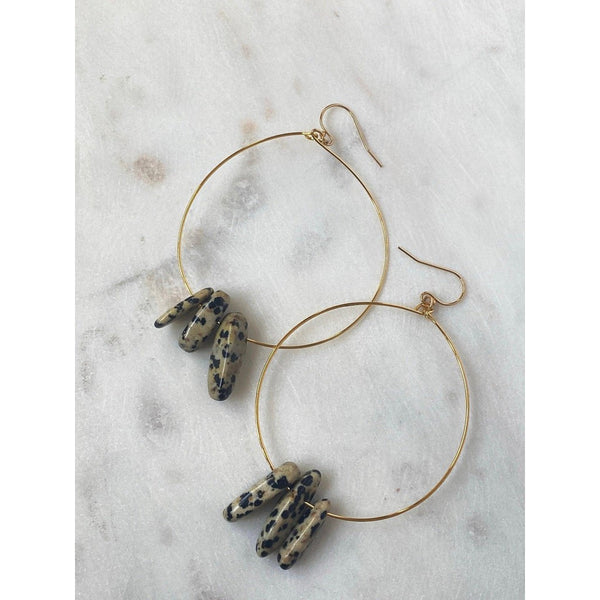 Dalmatian Jasper Earrings-Nook & Cranny Gift Store-2019 National Gift Store Of The Year-Ireland-Gift Shop