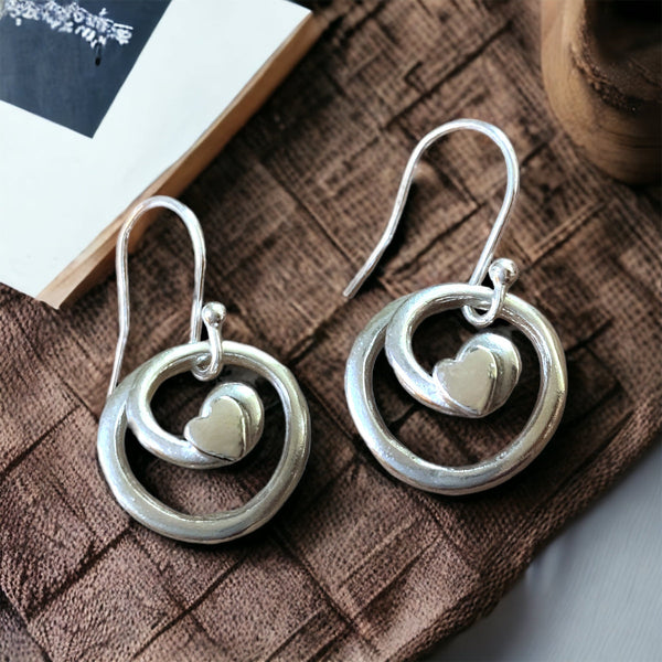 Love Knot Sterling Silver Drop Earrings - Made in Laois-Nook & Cranny Gift Store-2019 National Gift Store Of The Year-Ireland-Gift Shop