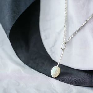 Single Pearl Sterling Silver Necklace (18") - Made in Laois!-Nook & Cranny Gift Store-2019 National Gift Store Of The Year-Ireland-Gift Shop