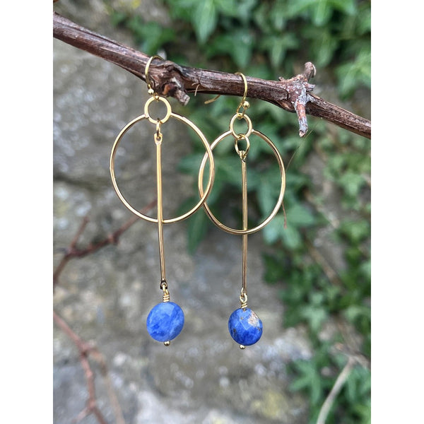 Kea Earrings with Sodalite Stone-Nook & Cranny Gift Store-2019 National Gift Store Of The Year-Ireland-Gift Shop