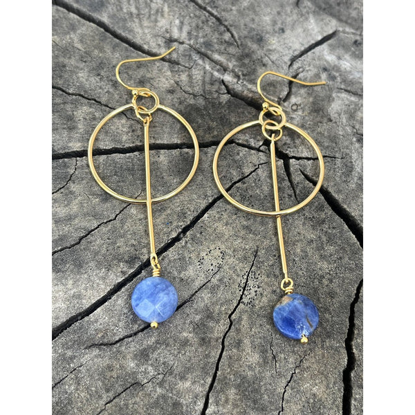 Kea Earrings with Sodalite Stone-Nook & Cranny Gift Store-2019 National Gift Store Of The Year-Ireland-Gift Shop