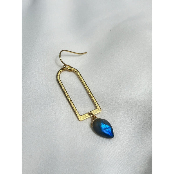 Labradorite Drops Earrings-Nook & Cranny Gift Store-2019 National Gift Store Of The Year-Ireland-Gift Shop