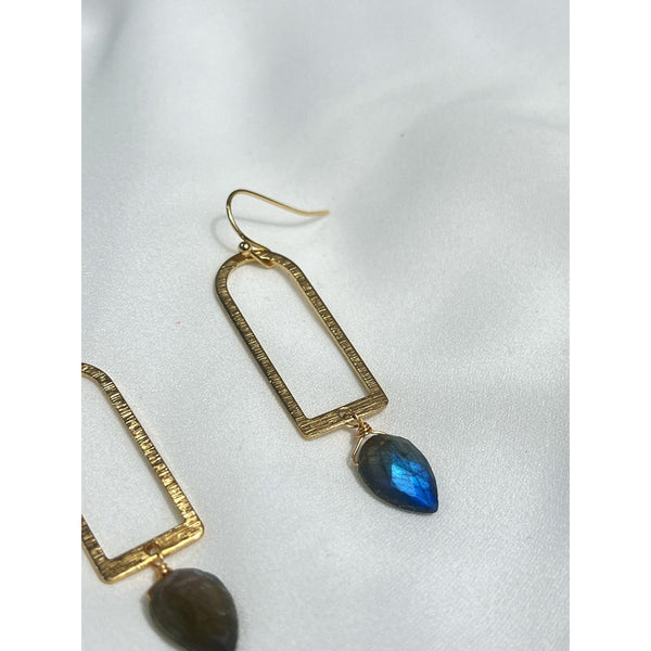 Labradorite Drops Earrings-Nook & Cranny Gift Store-2019 National Gift Store Of The Year-Ireland-Gift Shop