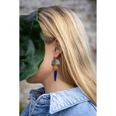 Luxor Earrings - Lapis Lazuli-Nook & Cranny Gift Store-2019 National Gift Store Of The Year-Ireland-Gift Shop