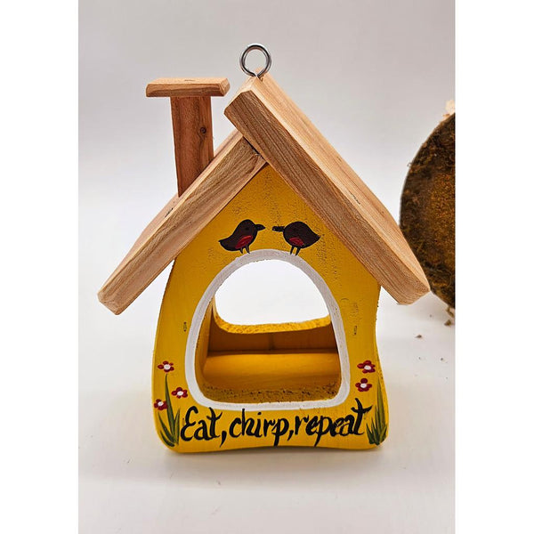 Bird Feeder Wooden Box - Eat Chirp Repeat!-Nook & Cranny Gift Store-2019 National Gift Store Of The Year-Ireland-Gift Shop