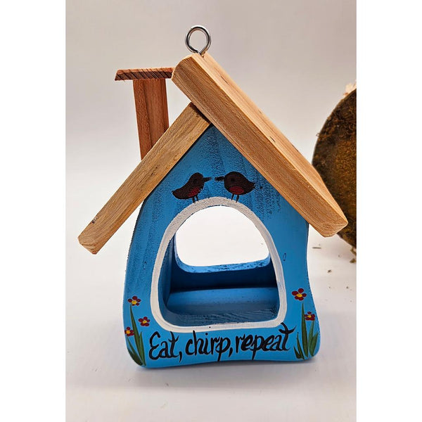 Bird Feeder Wooden Box - Eat Chirp Repeat!-Nook & Cranny Gift Store-2019 National Gift Store Of The Year-Ireland-Gift Shop