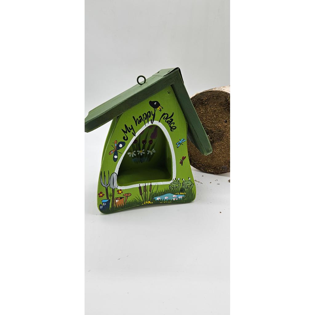 Bird Feeder Wooden Box - "My Happy Place"-Nook & Cranny Gift Store-2019 National Gift Store Of The Year-Ireland-Gift Shop