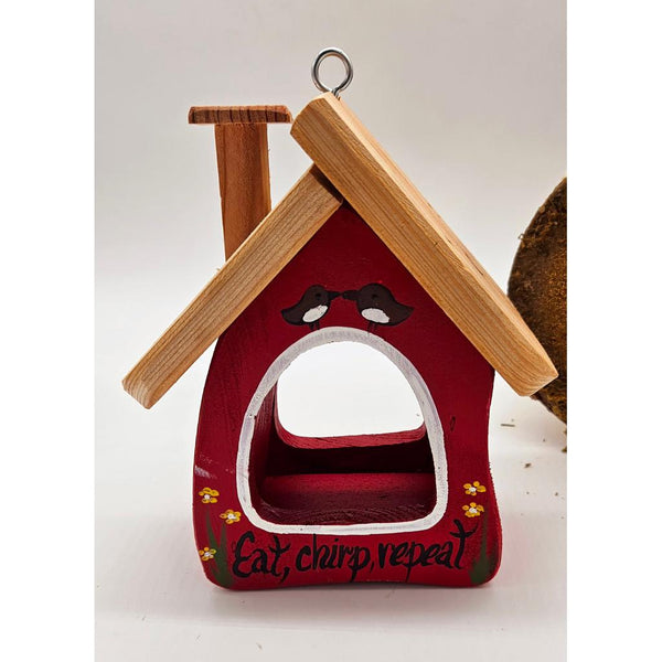 Bird Feeder Wooden Box - Eat Chirp Repeat!-Nook & Cranny Gift Store-2019 National Gift Store Of The Year-Ireland-Gift Shop