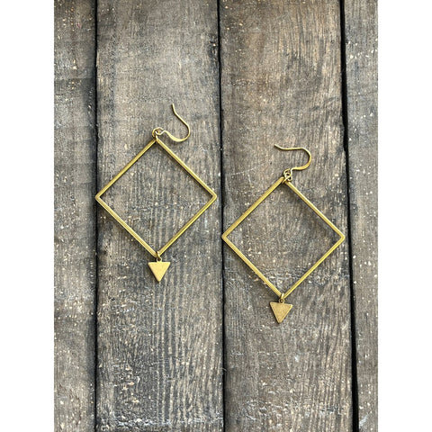 Square Dangle Earrings-Nook & Cranny Gift Store-2019 National Gift Store Of The Year-Ireland-Gift Shop