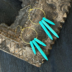 Turquoise Drop Earrings-Nook & Cranny Gift Store-2019 National Gift Store Of The Year-Ireland-Gift Shop