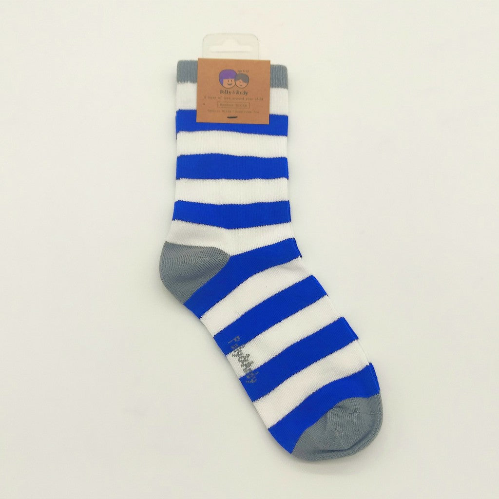 Bamboo Socks - Blue & White (Laois)-Nook & Cranny Gift Store-2019 National Gift Store Of The Year-Ireland-Gift Shop