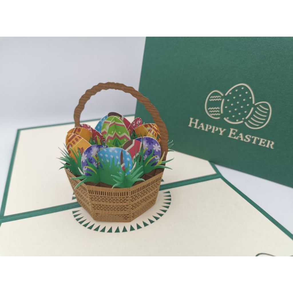 3d Pop up Card - Easter basket-Nook & Cranny Gift Store-2019 National Gift Store Of The Year-Ireland-Gift Shop