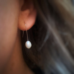 Single Pearl Drop Earrings - Made in Laois!-Nook & Cranny Gift Store-2019 National Gift Store Of The Year-Ireland-Gift Shop